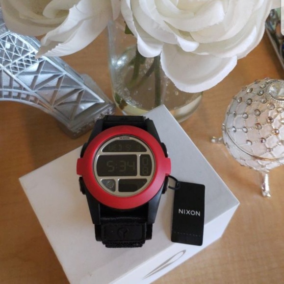 Nixon Other - NIXON Baja Black & Red Polycarbonate Men's Watch